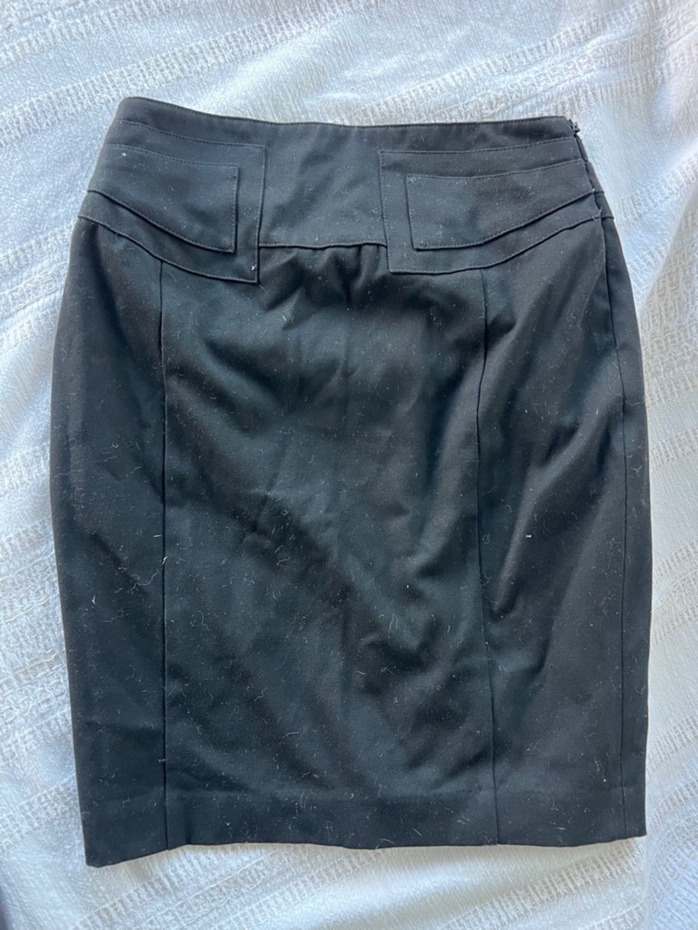 Express Classic Black Pencil Skirt with Waist Buckle